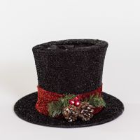 Black Snowman Hat Décor