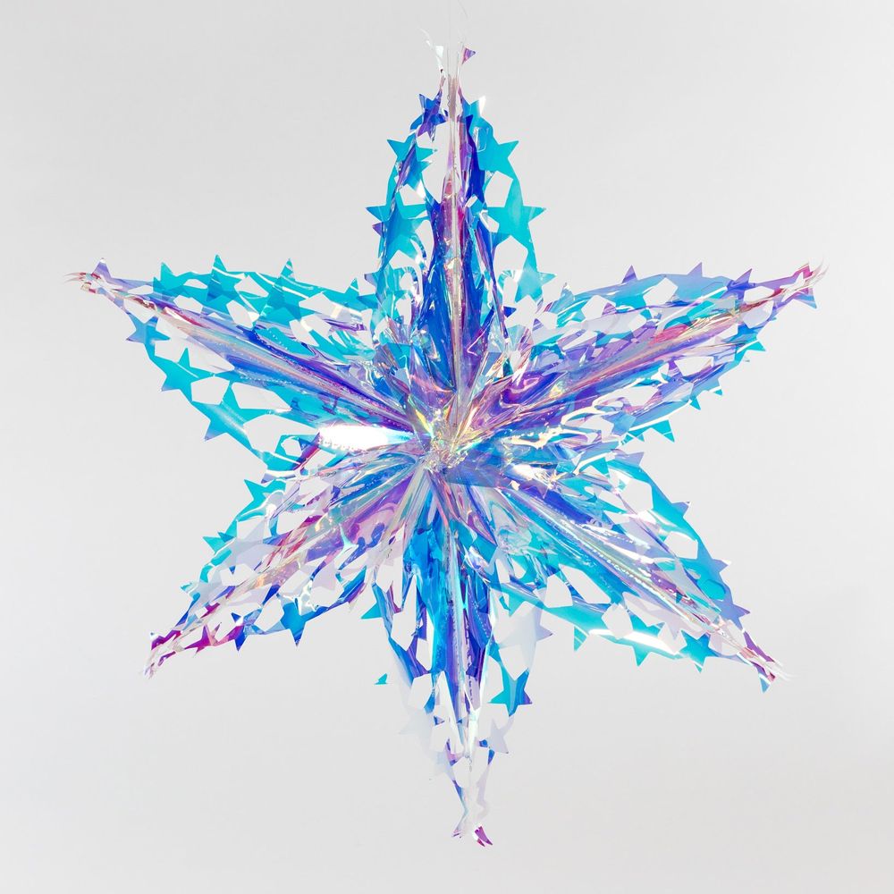 24" Foil Iridescent Snowflake