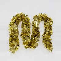 6.5ft "T" Shape Gold Tinsel Garland - Metallic Collection