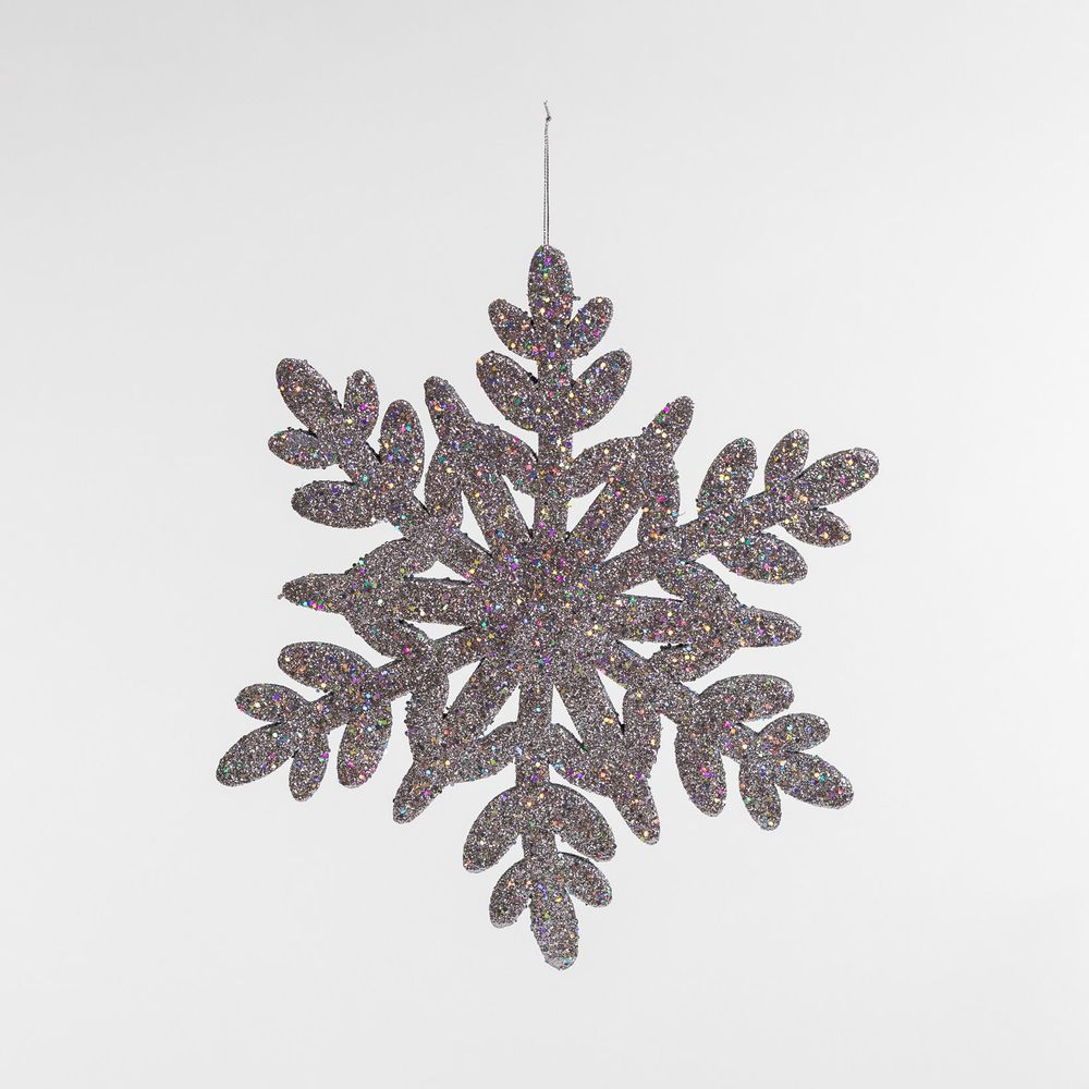 15" Silver Glitter Snowflake - Metallic Collection