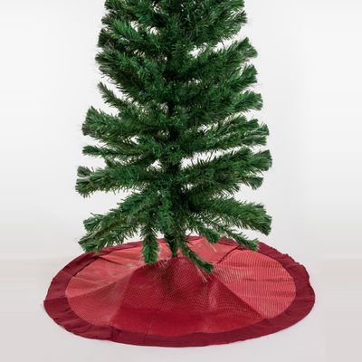 48" Metallic Red Tree Skirt - Metallic Collection