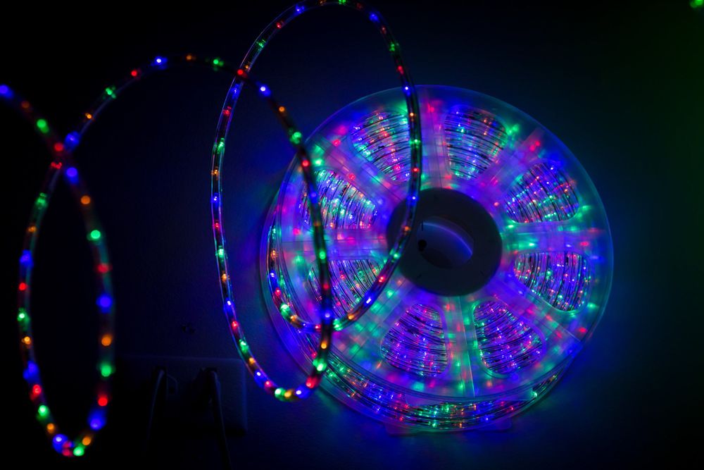 Multicolor LED Rope Light 150ft-Flashing Controller