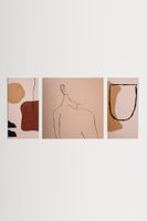32"x64" Cream Canvas 3 Set