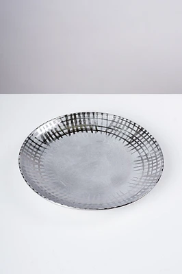 12" Cement w/Silver Plate Round