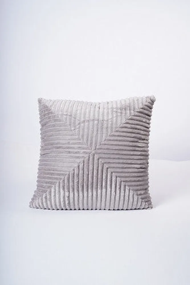 FLANNEL CUSHION -TAUPE