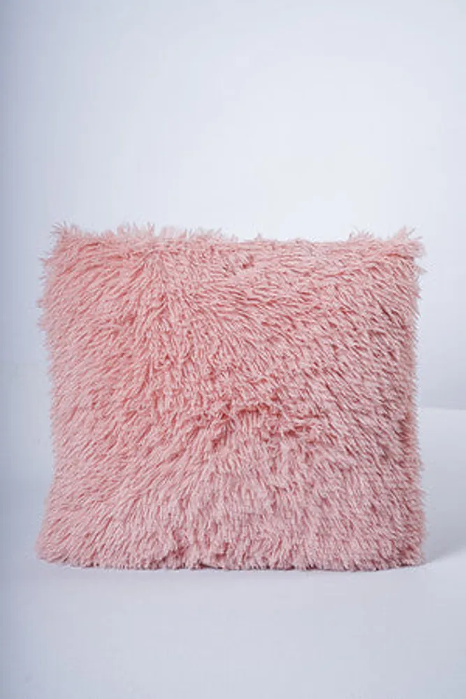 FUR CUSHION -BLUSH