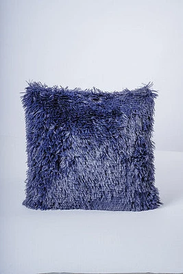 FUR CUSHION -BLUSH BLUE