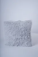 FUR CUSHION -BLUSH LT.  GREY