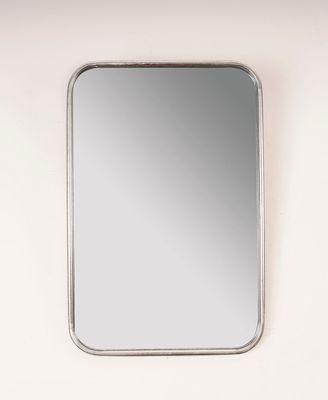 Silver Rounded Rectangle Mirror - Metalle Collection