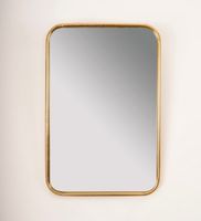 Gold Rounded Rectangle Mirror - Metalle Collection