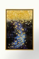 25"x37" Gold and Midnight Blue/ Gold Color Frame