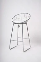 Bonny Bar Stool- White/Silver