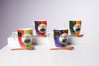 12oz Coffee Time Set/4 Mugs- Coffee Blends