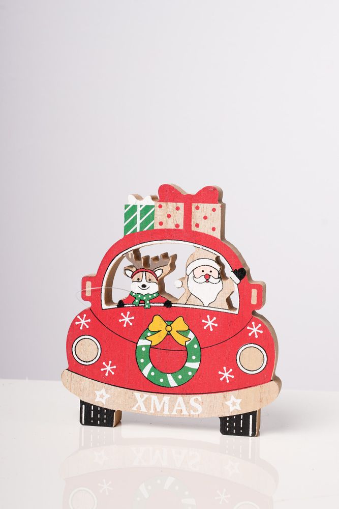 6" Car with Reindeer and Santa