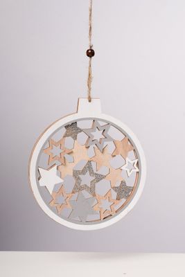 6" Wooden Star Decoration