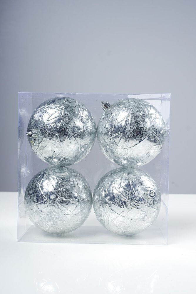 4" Silver Ball Set of 4