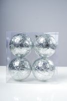 4" Silver Ball Set of 4