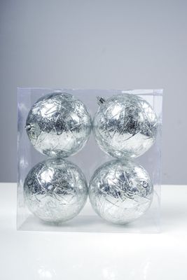 3" Silver Ball Set of 4