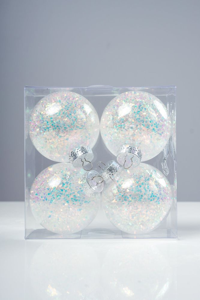 3" Ball Iridescent Set of 4