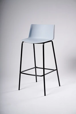 Emma Bar Stool Chair- Lt. Grey
