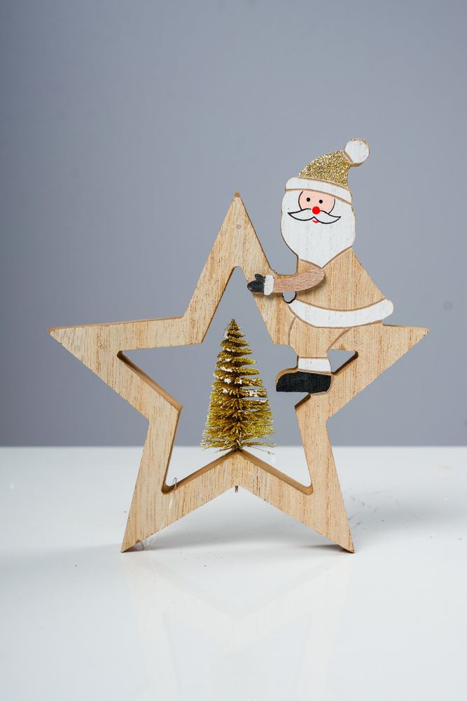 7" Star with Santa Gold