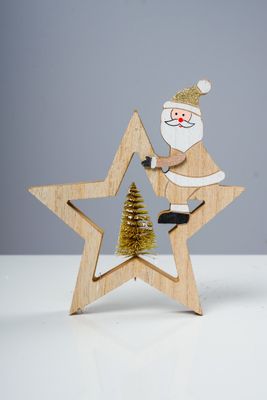 7" Star with Santa Gold