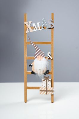 14" Ladder with Santa