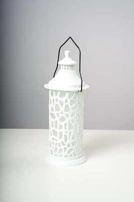 Led Lanter w/Light- White