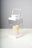Led Lanter w/Light-White