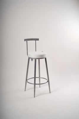 Catherine Bar Stool- White/Silver