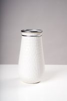 9" Vase White/Silver - Sylvana Collection