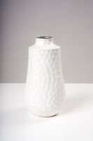 10" Vase White/Silver