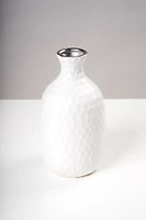 10" Vase White/Silver- Sylvana Collection