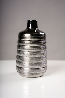 10" Vase Titanium Silver - Nicola Collection