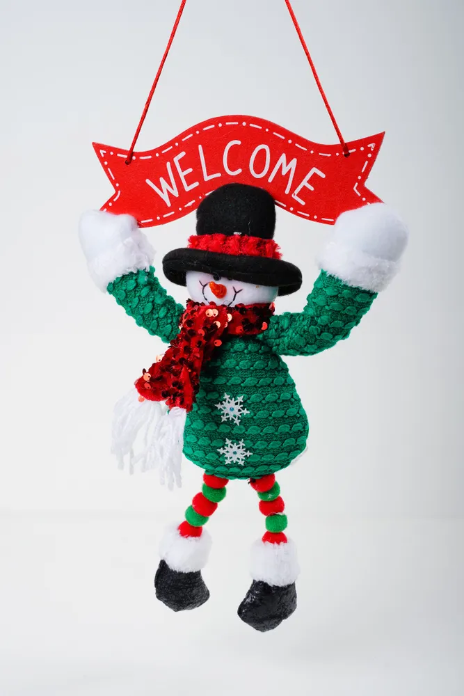 18" Snowman With a Sign