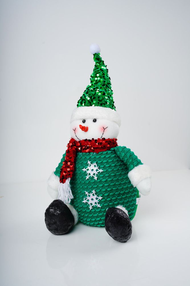 17" Sitting Snowman