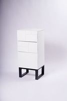 36" End Table-Three  Drawers Gloss White