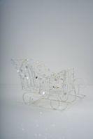 12" White Sleigh w/Lights