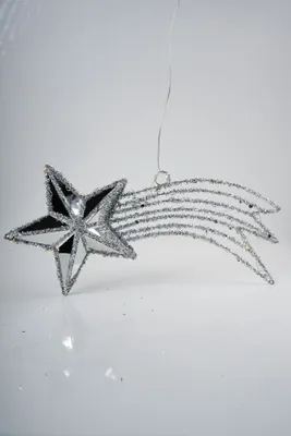 8"x17" Silver Shooting Star w/Light