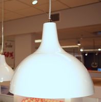 Industrial Pendant Lamp 12" - White/Nickel