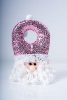 12" Santa Door Hanger  Pink  Series