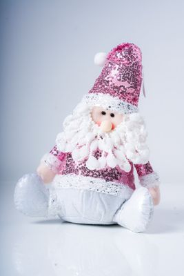 12" Sitting Santa Pink Series