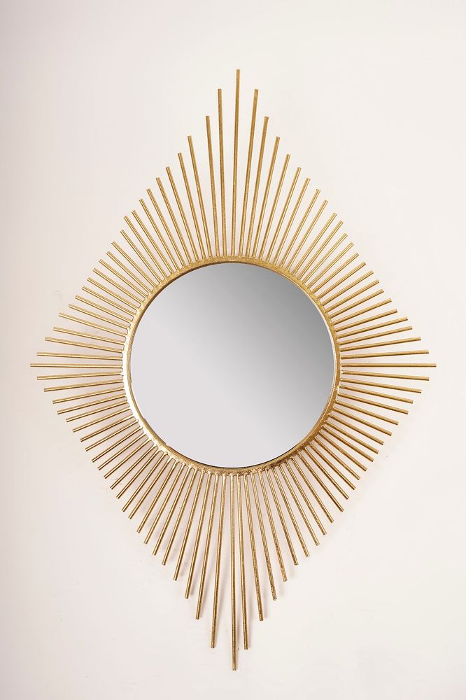 Gold Peruvian Diamond Mirror - Metalle Collection