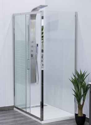 Doccia Modern Shower w/ Stainless Steel Frame 87" - Nouveau Collection