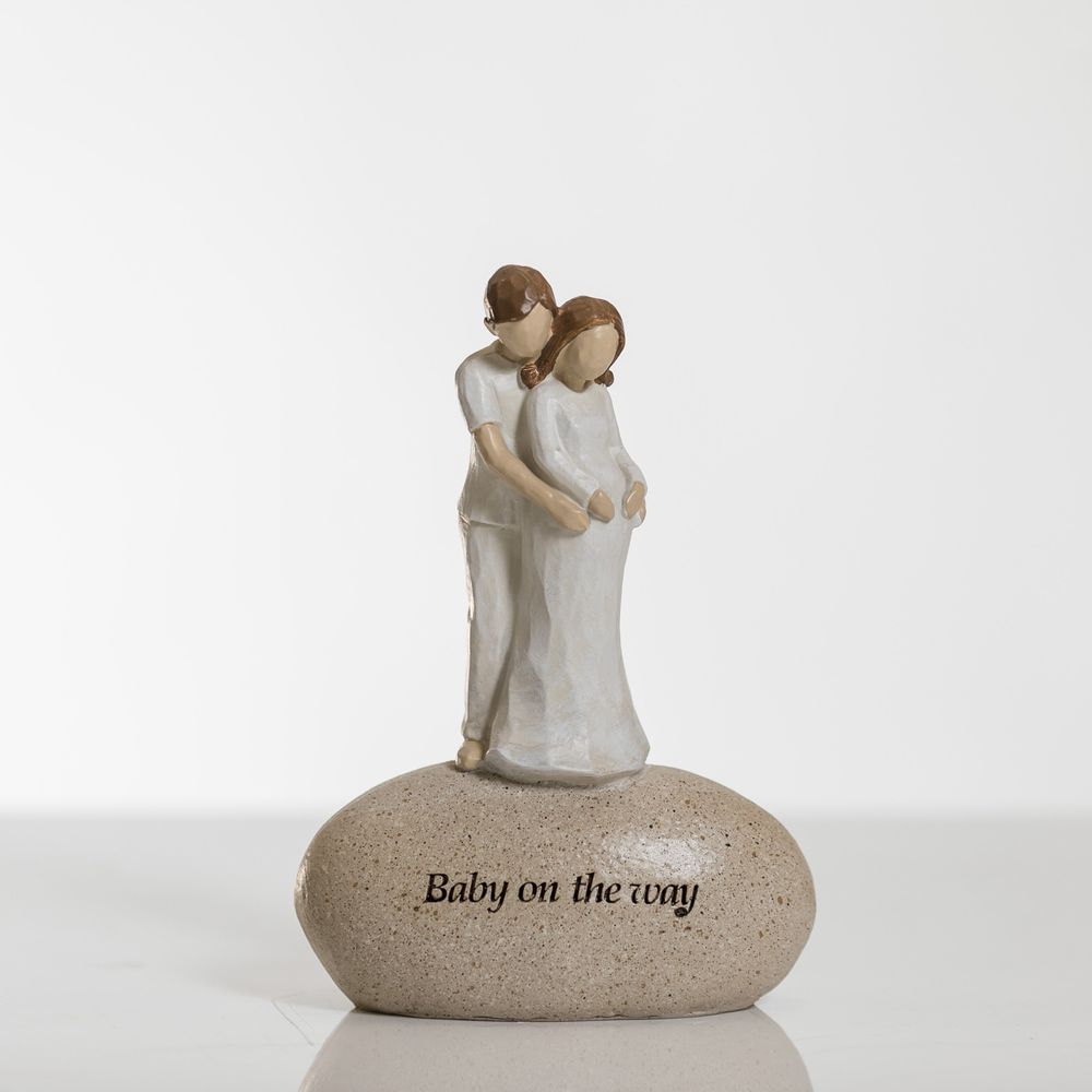 7" Baby on the Way Figurine - Pebble Collection