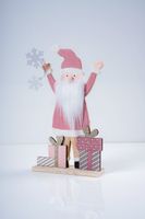 12" Decoration Santa Pink