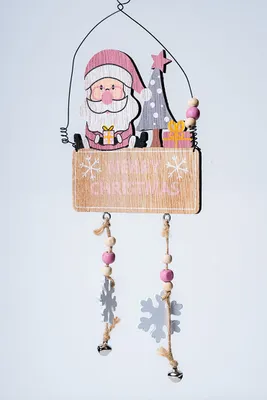 7" Decoration Santa Pink