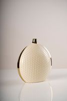 8" Gold/Cream round ceramic - Pur collection