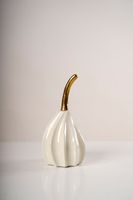 9" Gold/Cream ceramic 3D Pear- Pur collection