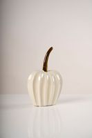 8" Gold/Cream Ceramic 3D Apple - Pur collection